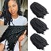 3 Pack Spring Twist Crochet Hair 8 Inch Crochet Braids Synthetic Fluffy Twist Spring Well Hair Extension 110g/Pack 1B#