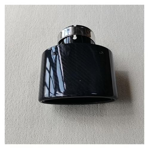 Tuyau d'échappement universel 70mm avec silencieux en carbone et acier noir