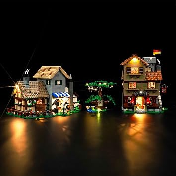 Upgraded Led Light Kit for Lego Medieval Town Square Building Set, Compatible with Lego 10332 Model Not Included