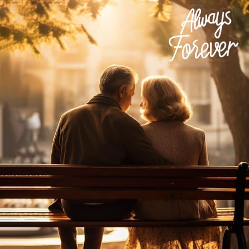 Image of Always Forever Wedding Sign,Dimmable LED Wall Decor Neon Sign, USB Romantic Gift for Couples,Party Wedding Anniversary Decorations 15.35 x 12.6 inch