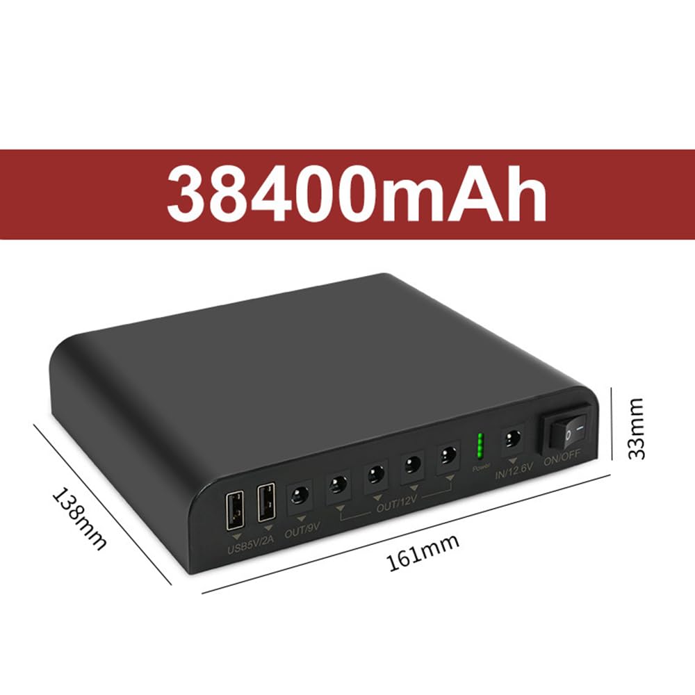 Pack de Batterie au Lithium 12 V 31 200 mAh 38 400 mAh 9 V Grande capacité routeur Multifonction Alimentation Rechargeable,12v,38400mAh