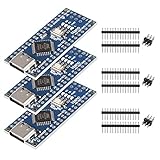 ACEIRMC 3pcs Type-C USB CH340 5V 16MHz for Nano 3.0 ATmega328P Controller Board Compatible for Arduino Nano CH340 USB Driver Nano V3.0 ATmega328 (Type-C)