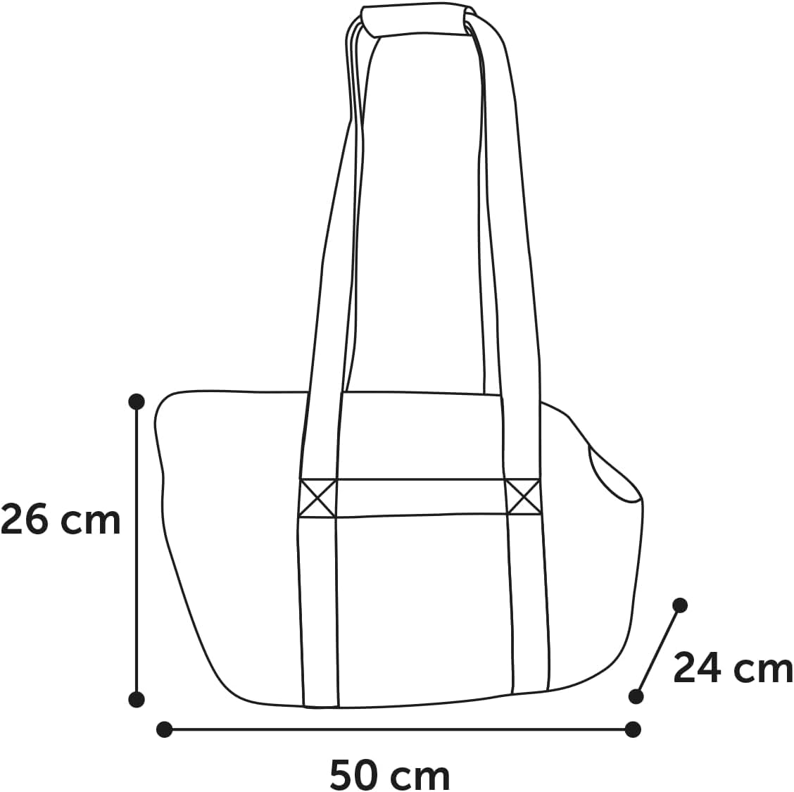 Trasportino per Cani – Gatti – Pookie – Borsa in Pile Imbottita con Fondo Rimovibile, Tracolla Regolabile, Tasca e Gancio di Sicurezza