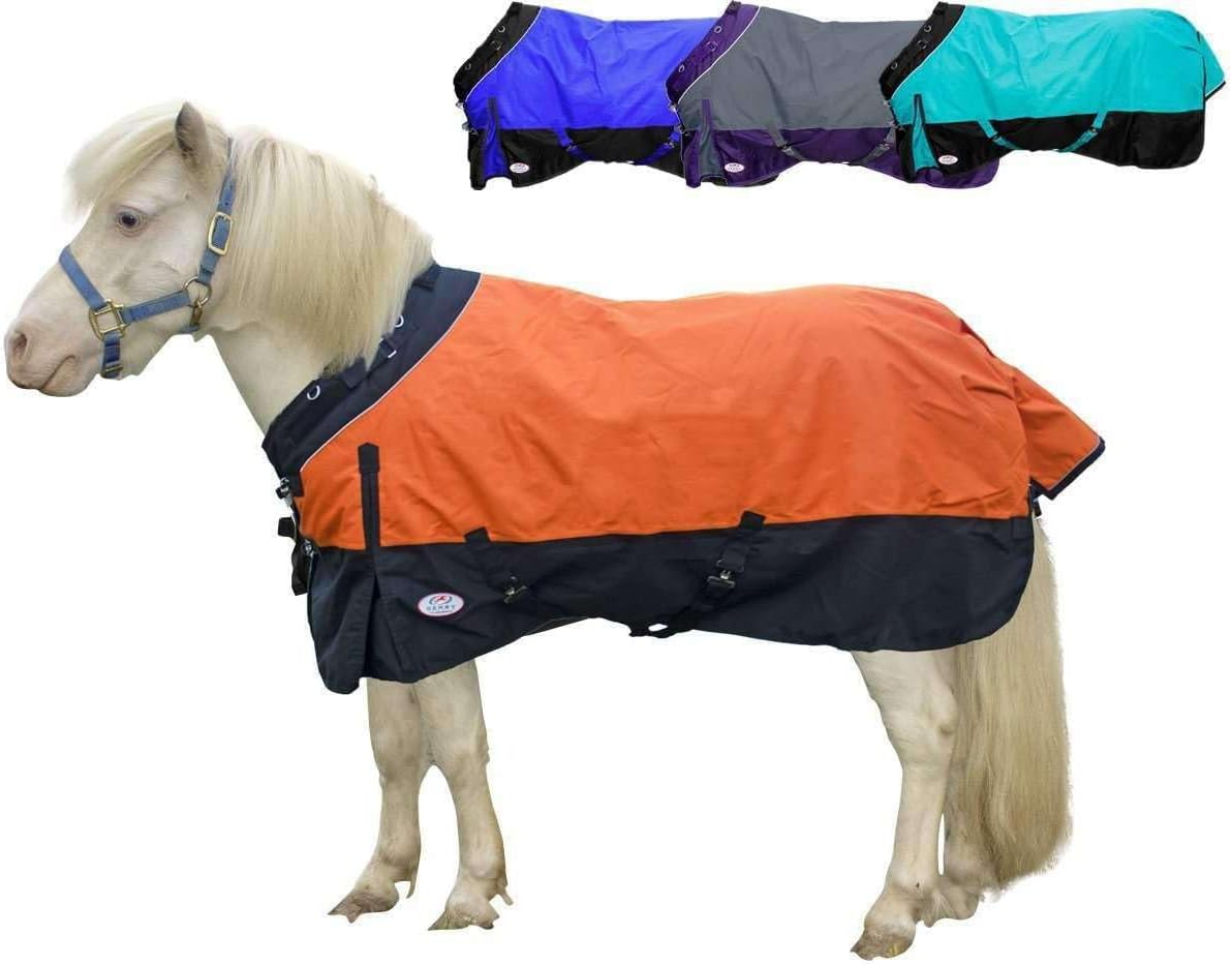 Derby Originals Nordic Tough 1200D Ripstop Waterproof Reflective Winter Mini Horse and Pony Turnout Blanket 300g Heavy Weight (Royal Blue, 38")