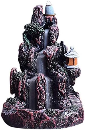Vaorwne Mountain River Handicraft Incense Holder Backflow Ceramic Burner Censer Art-2
