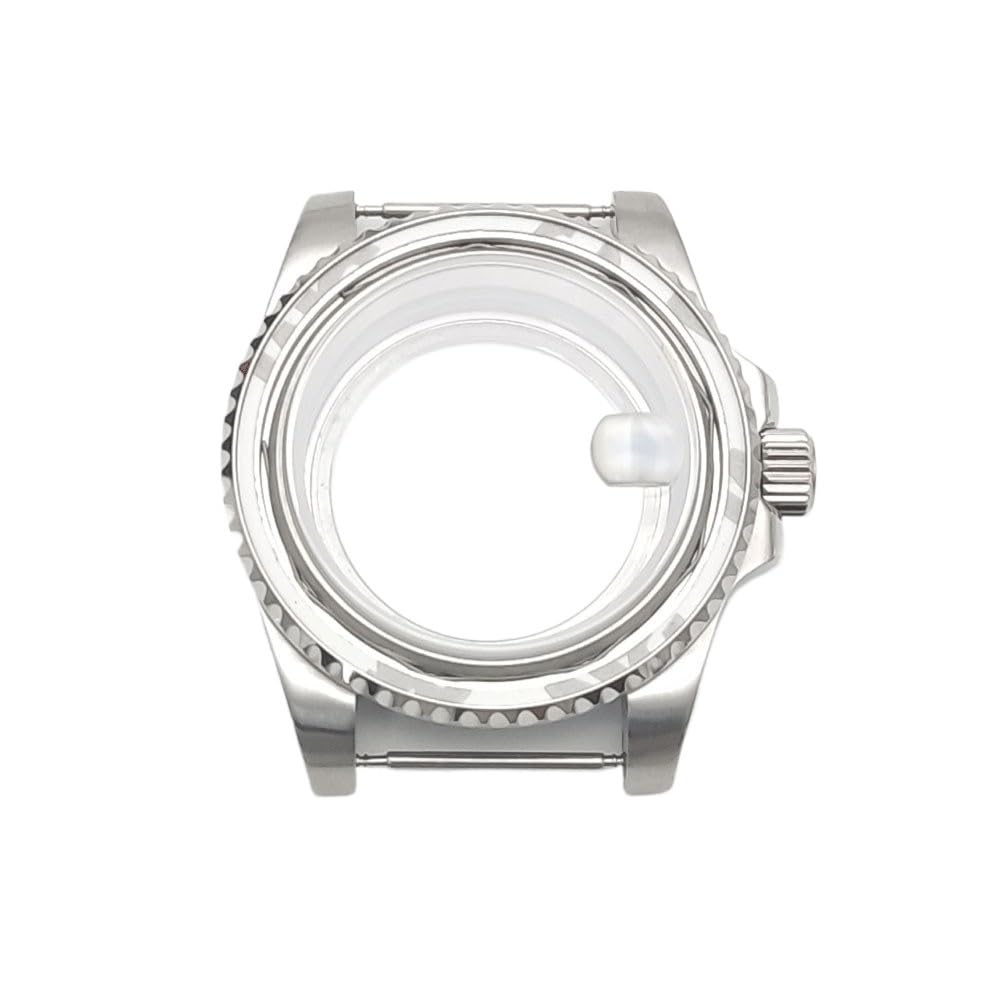 1 Stück Uhrengehäuse, 40 mm, Gehäuse aus synthetischem Saphirglas, Spiegelgehäuse for NH35/36/4R/7S/N36-Uhrwerk, Zubehör, durchsichtige/rostfreie Rückseite, Uhrengehäuse