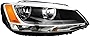 Gold Shrine For Volkswagen Jetta Headlight Lamp 2011 2012 2013 2014 Halogen Passenger Right Side