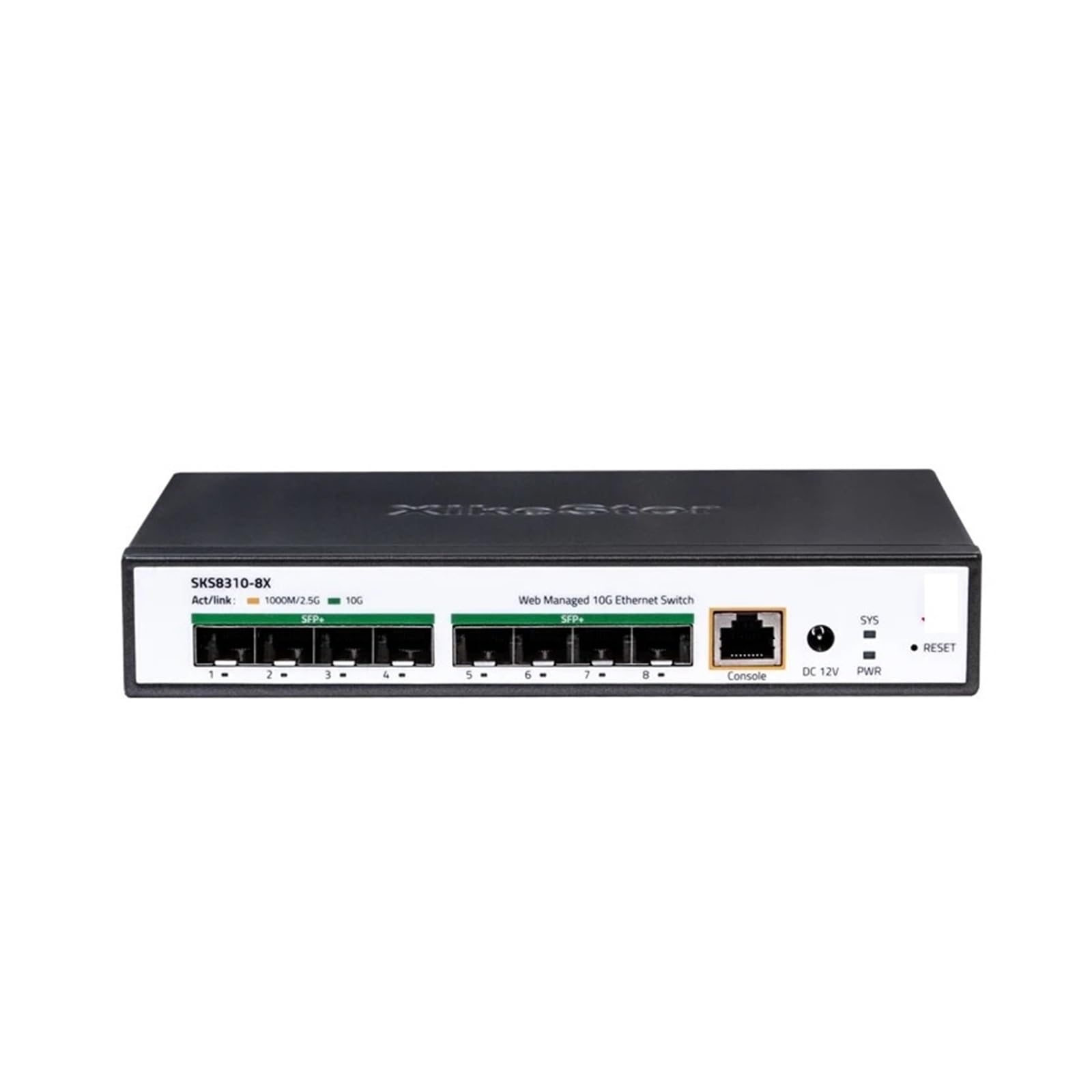 OSHZIKJII 8 Ports 10G s-f.p+ L3 Managed Support DHCP/VLAN/Port Aggregation/Link Aggregation Fan Heat Dissipation(U -S Plug)