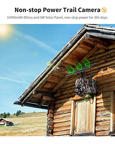 Ebitcam 4G LTE Cellular Trail Cameras Gen 3.0 with SD&4G LTE SIM Card, 360° Full View, 2K Live Streaming,Remote Phone Access Security Camera Outdoor Wireless Game Camera Solar Powered Motion Activated