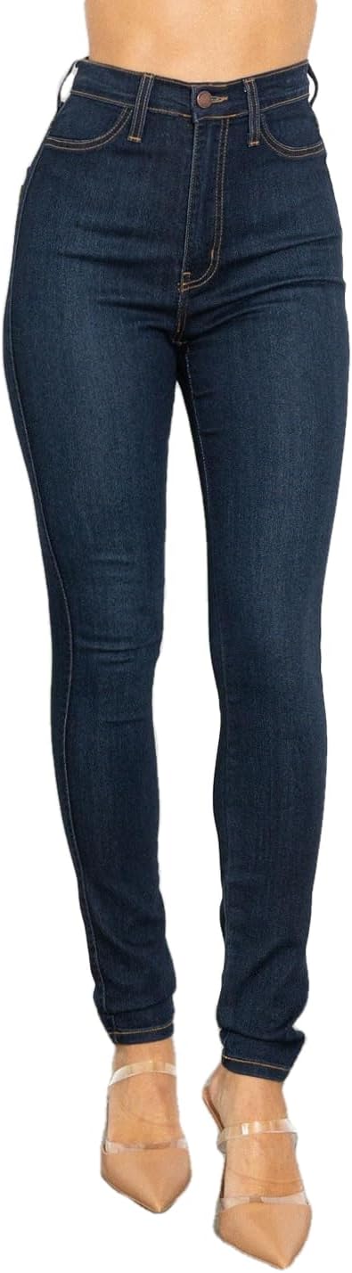 Vibrant Women’s Denim Skinny Jeans – Super Stretch High Waisted Rise Classic Casual Slim Fit Pants