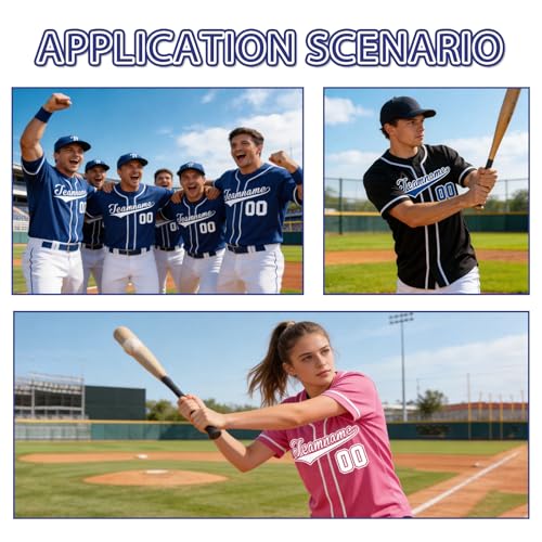 DOPPLER Custom Baseball Jersey for Men Women Youth - Camisetas Personalizadas de Equipo miniatura 2