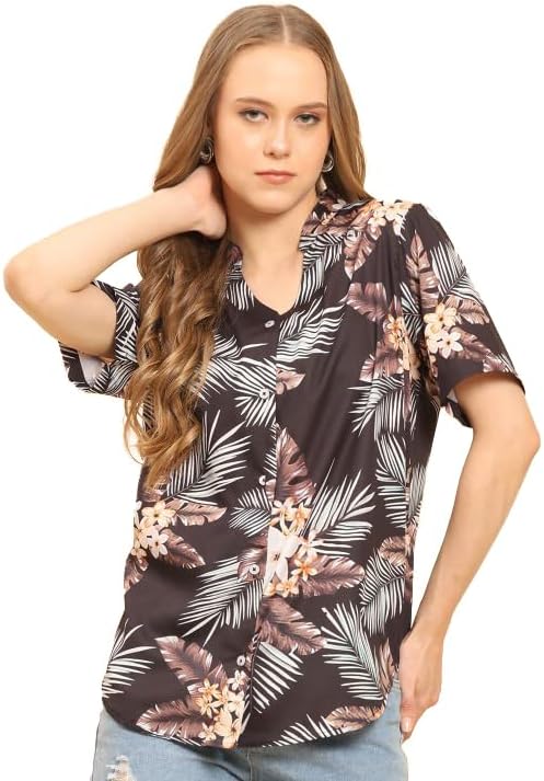 Trendy Queen Women's Printed Straight Mandarin Neck Shirt for Women's | Tops for Woman Shirts | Shirt for Women Stylish Western (SD772_S)