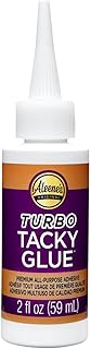 Aleene's Turbo Tacky Glue for Crafts, Needlenose Tip for Precision Application, Stong Bond Adhesive, Dries Clear, 2 fl oz