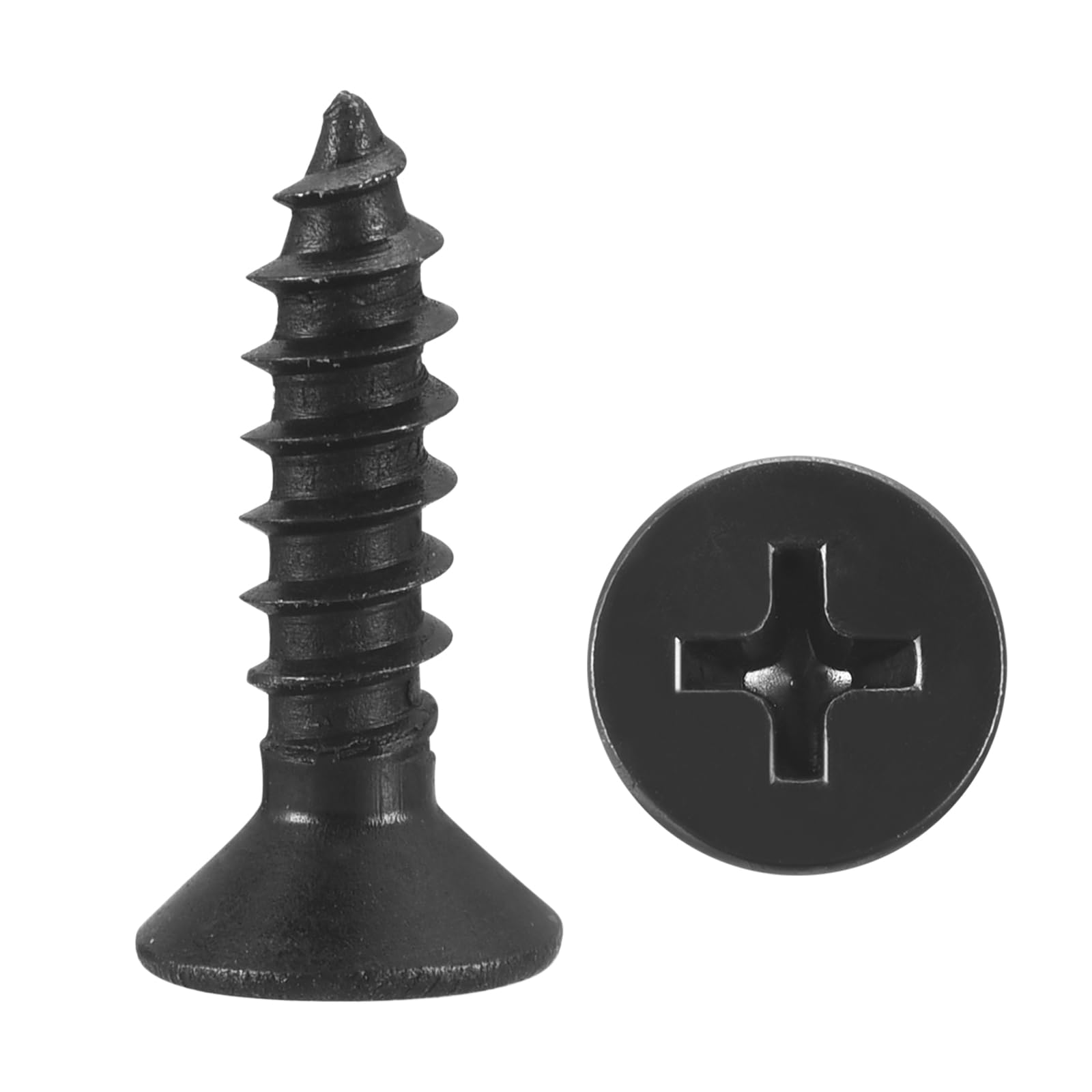 METALLIXITY 100Pcs #6x5/8" Countersunk Phillips Wood Screws Carbon Steel — image 1