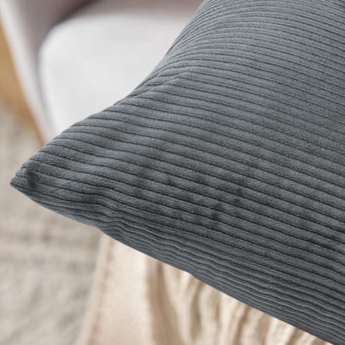 Aspire Homeware Grey Cushions with Covers Included 45 x 45 cm Pack of 4 (4-Cushion Covers, 4-Inserts) with Invisible Zipper Pattern Cushion for Home Décor, Bedroom & Sofa (18x18 Inchs) 4 Aspire Homeware Grey Cushions with Covers Included 45 x 45 cm Pack of 4 (4-Cushion Covers, 4-Inserts) with Invisible Zipper Pattern Cushion for Home Décor, Bedroom & Sofa (18x18 Inchs) - Image 4
