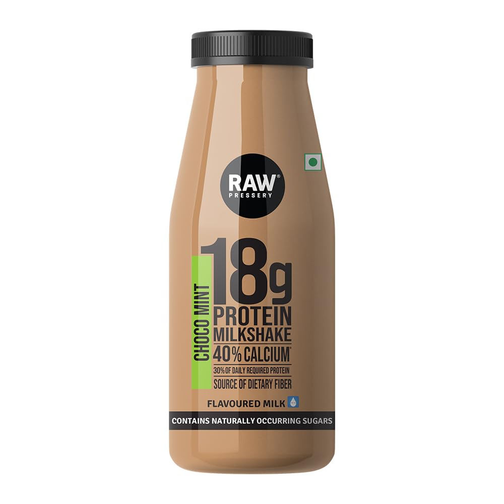 Raw Pressery Dairy Protein Milkshake Choco Mint, 200 ml| Pack of 6