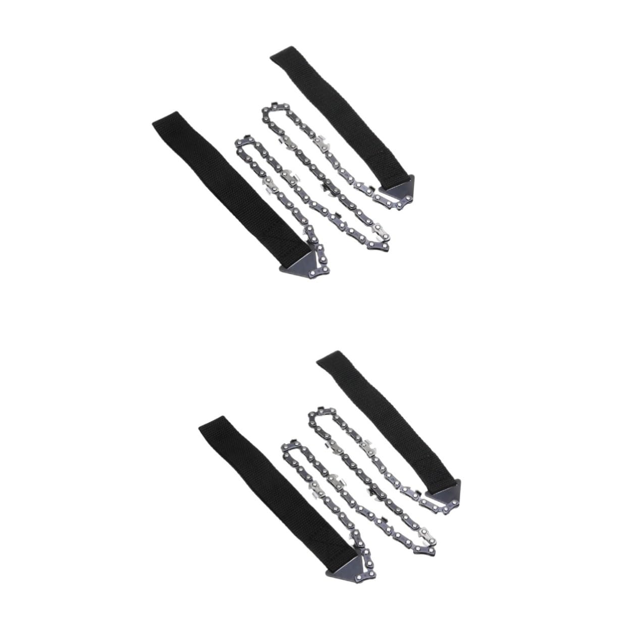 BESPORTBLE 2pcs Outdoor Portable Hand Saw Hiking Kit Survival Gear Pocket Chainsaw Chain Razor Self Cleaning for Camping Hunting Emergency