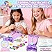 2-in-1 Friendship Bracelet Making Kit, Arts and Crafts for Girls Ages 8-12, Jewelry Making Kit＆DIY Travel Activity Toys Set, Christmas Birthday Gifts for 6 7 8 9 10 11 12 Year Old Teen Girls (Purple)