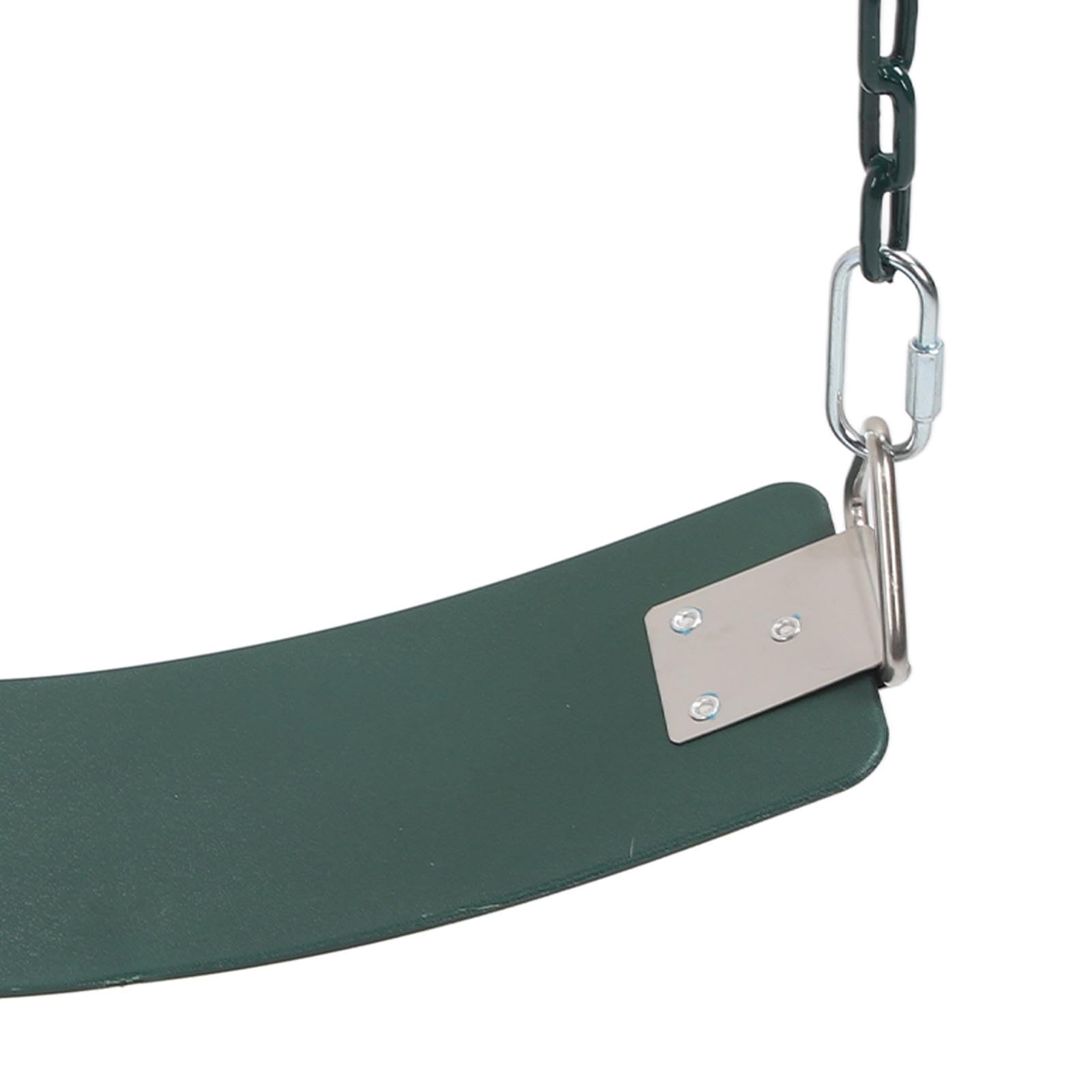 Naroote Outdoor Eva Soft Board Swing Beschichtete Ketten Heavy Duty Swing Kids Release Vitality Dunkelgrün 440,9 Lb Kapazität