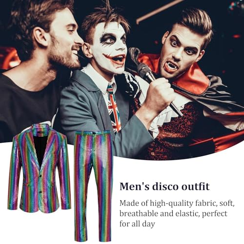 Costume disco pour hommes extensible et confortable à conception 2 boutons - 3