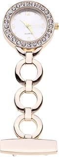 UKCOCO Dimond Watch Diamond Watch 1pc Rolling Gold Metal Using Doctor Golden Pocket Hanging Ing Pin Chest - Lapel Nurse Watchdoctor Exquisite Wristwatch Watch Diamond Lanyard Chic Gift Nurses Watch