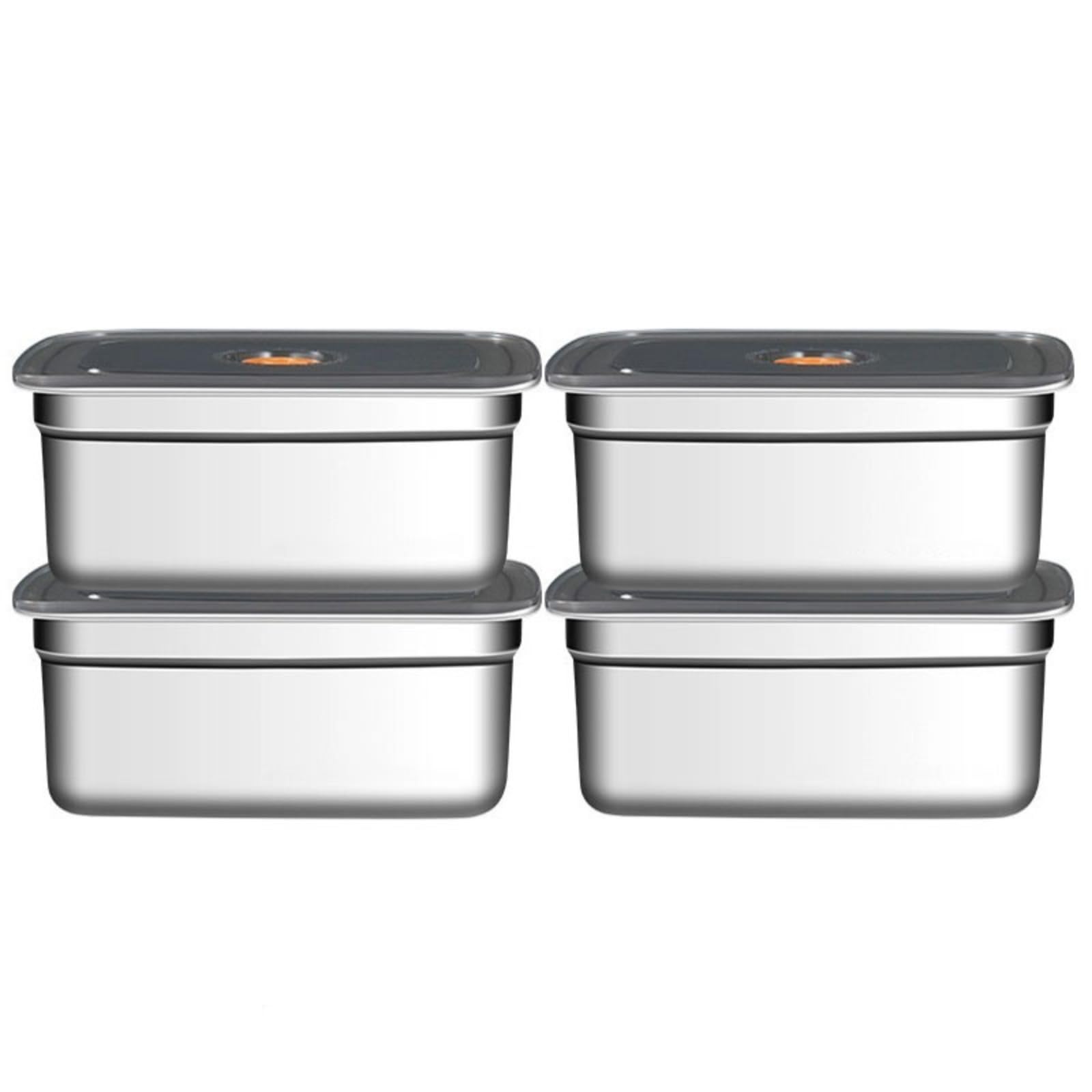 IHUAHSHUA Stainless steel food storage container with lid, airtight lunch box, storage and meal prep box, reusable, suitable for lunch and leftovers, freezer safe