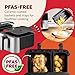 Instant Pot Dual Vortex Air Fryer, PFAS Free, Large 11L, Twin 7L and 4L Baskets, 8-in-1, Dehydrate, Grill, Bake, Roast, Reheat, Non-Stick, Easy Clean, Dishwasher Safe, Stainless Steel