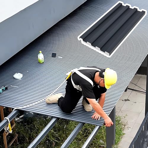 Paneles de Techo metálicos, Paneles de Techo de Aluminio aislantes de Primera Calidad para terrazas y Patios   Láminas de plástico Corrugado para Todo Tipo de Clima, Cubierta de Techo Ideal