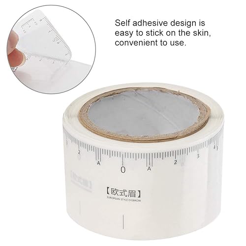Miniatura 2 de 50 calcomanías desechables para reglas de cejas, plantillas de herramientas de medición de cejas para microblading, modelado y simetría, guía