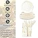Simbago Disposable Paper Plates Party Supplies - Gold Metallic Foil Dots 50 Dinner Plates 50 Dessert Plates 50 Paper Straws and 50 12 Ounce Cups for Family Friend Work Birthday Party (200pcs)…