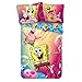 Jerry Fabrics Spongebob SBOB19BS049 - Biancheria da letto per bambini Sponge Bob con testa in spugna, 140 x 200 cm + 70 x 90 cm