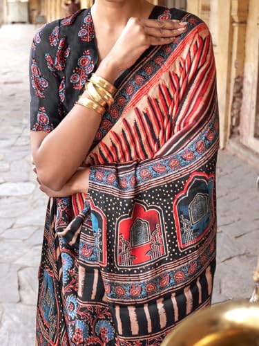 AKHILAM viscose silk saree – image 5