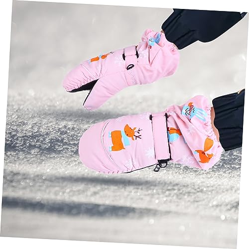 VANZACK 3 Pares luvas de esqui infantil luvas de esqui impermeáveis ​​para crianças luvas de esqui s