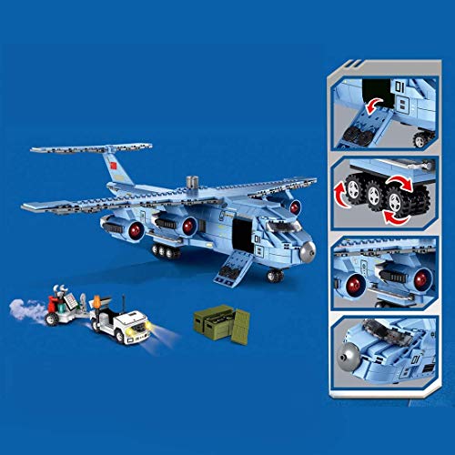 LAKIOMZ Technic Y-20 Transportflugzeug Modell 1083pcs Baustein Militär Transport Flugzeug Armee Waffe Soldat Ziegel… – Bild 5