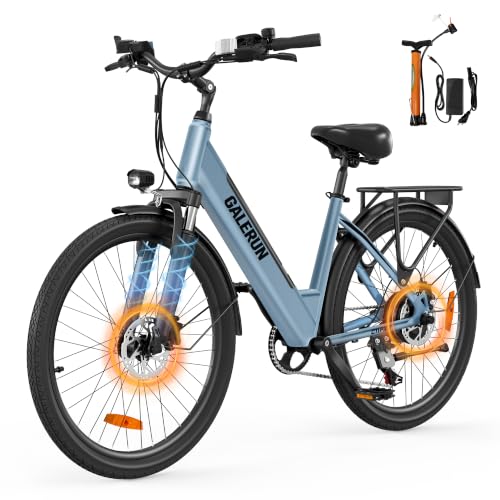 GaleRun E-Bike Hydraulikbremsen26''für Erwachsene 7Gang Städtische Pendler