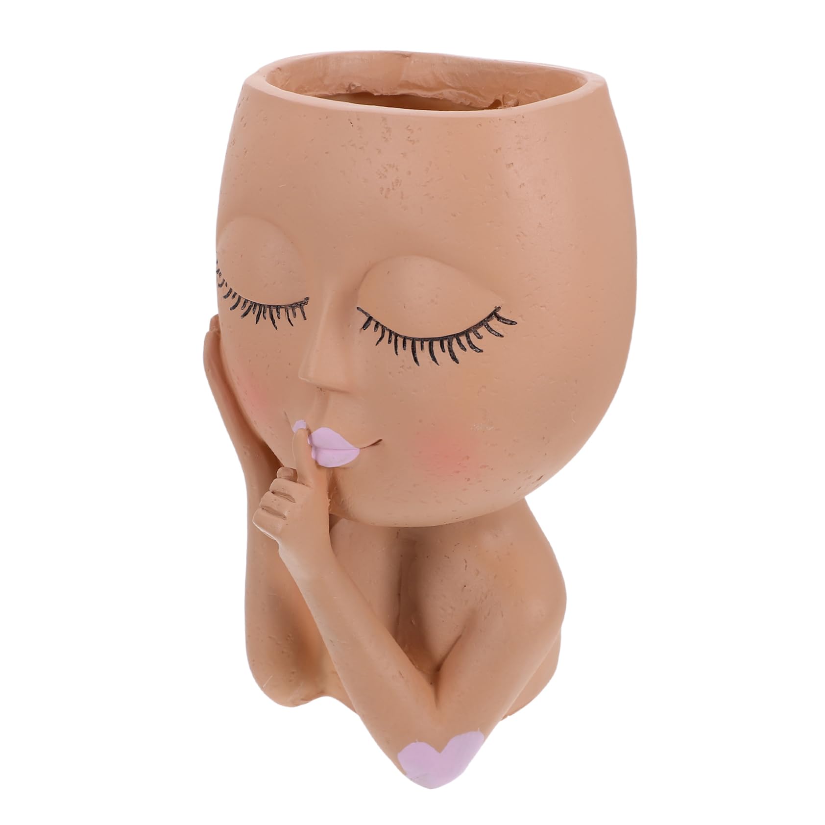 TOYANDONA Maceta de con Diseño Facial Divertido Maceta Artística para Plantas de Interior Resistente y Decorativo para Jardín y Detalles Artesanales Únicos