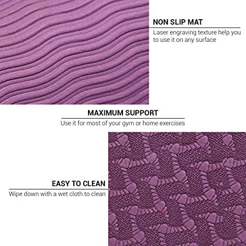 Image of IRIS Fitness Non Slip 6 mm TPE Yoga Mat for Hot Yoga Pilate Gymnastics