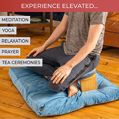 Florensi Meditation Bench - Bamboo, Foldable & Ergonomic Meditation