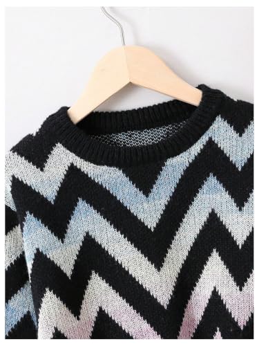 Image of SHENHE Girl's Lantern Sleeve Crop Sweater Cute Knit Crop Pullover Tops