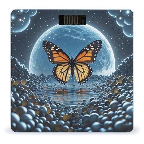 Báscula digital de baño con pantalla LED clara
