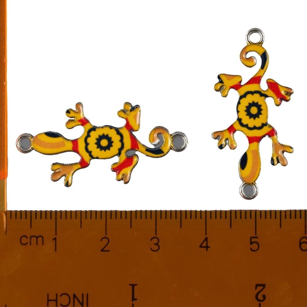 40Pcs Mixed Color Gecko Charms Connectors,Gecko Pendants for DIY Jewelry Necklace Bracelet Pendant Accessories - Image 7