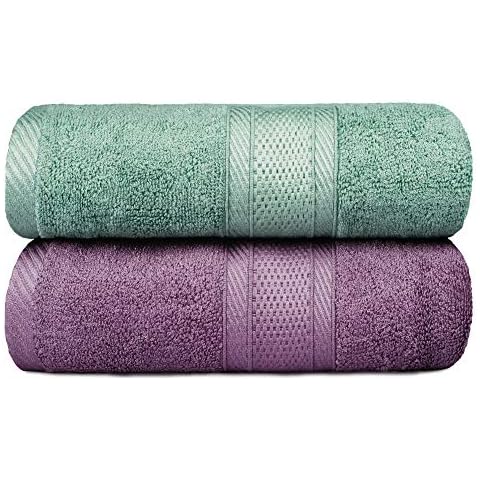 Yoofoss Bamboo Bath Towels Set 2 Pack Cover