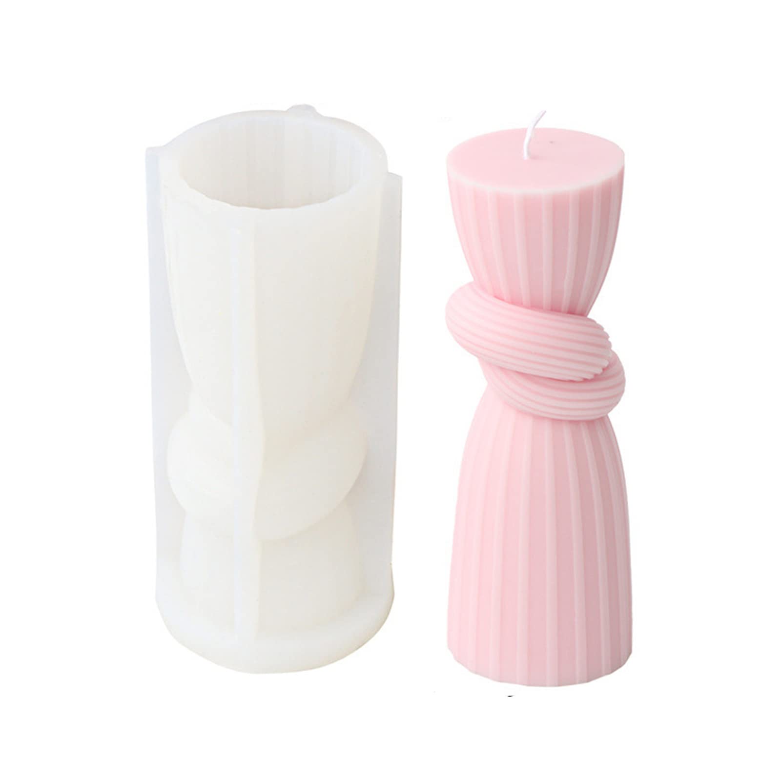 JS MOLD Silicone Candle Mould, Geometric Abstract Silicone Candle Mould, Candle Mould for Couring, DIY Silicone Mould, for Craft Ornaments, Scented Candle, Handmade Soap (S)