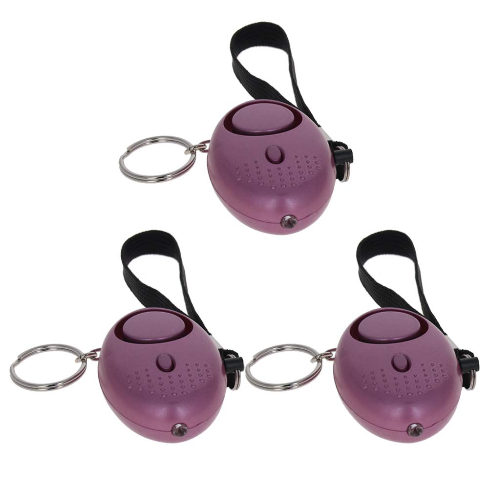 Othmro Safe Sound Personal Alarm 3 Pack 120DB Personal Security Alarm Keychain with LED Lights, Emergency Safety Alarm for Women, Men, Children, Elderly Purple