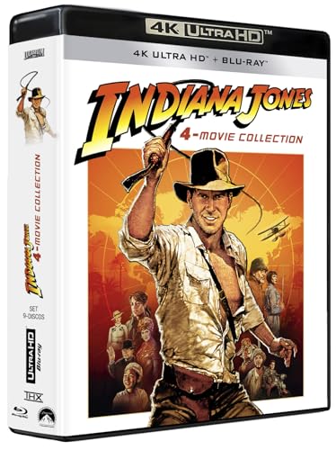 Indiana Jones 1 4(4K UHD+Blu ray)+Disco Extras(Blu ray)Pack:En Busca del Arca Perdida/Templo Maldito/La Ultima Cruzada/El Reino de la Calavera de Cristal
