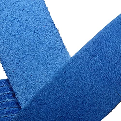 Tofl Blue Genuine Leather Strap And Leather Craft Scissors The Straps Are 72" Long 7/8" Wide And 1/16" Thick #TOP6