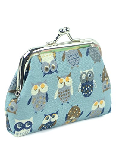 Popuct Women's Owl Coin Purse Mini Kiss Lock Wallet(D/4Pcs/9Cm7Cm) #TOP4