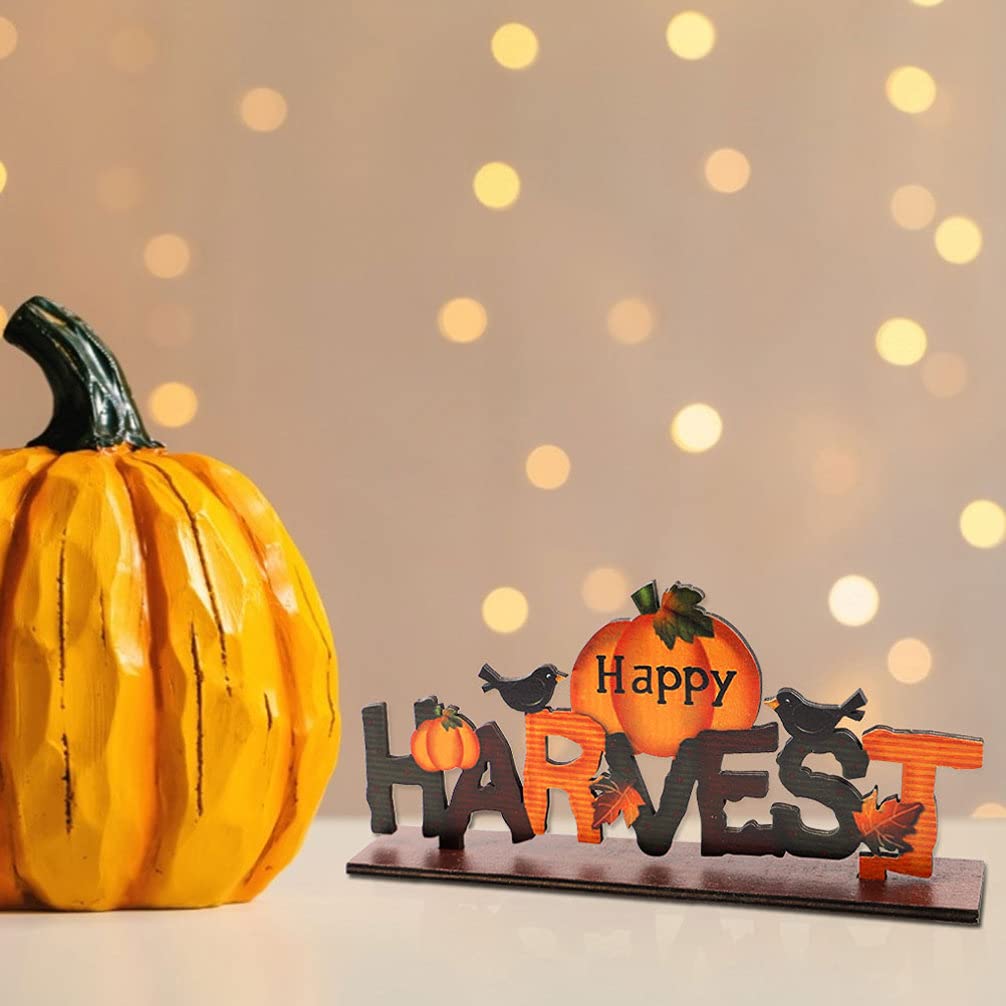 FOMIYES Wooden Fall Signs Happy Harvest Wood Ornaments Coloful Harvest Festival Decor Letter Decor Harvest Party Decorations Thanksgiving Alphabet Adorn for Autumn Thanksgiving Party - Image 3