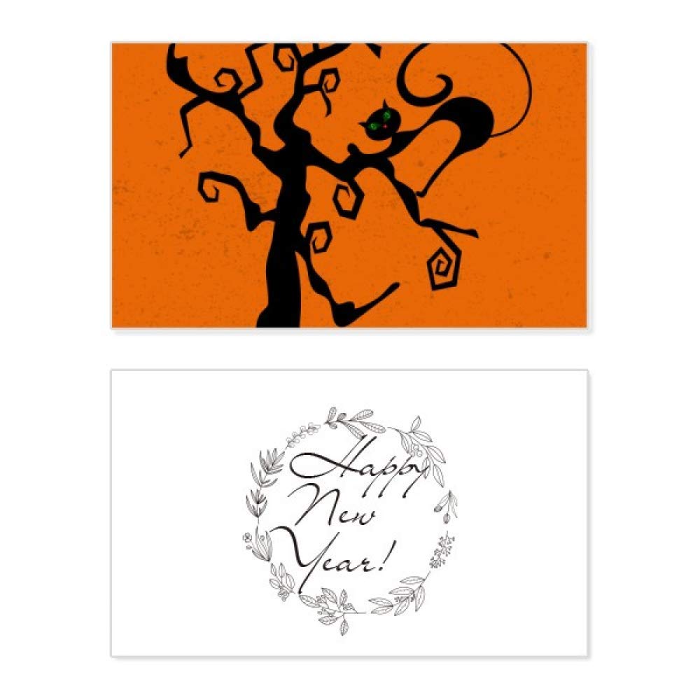 Tarjeta de recuerdo de gato para tu altar de Halloween naranja 5