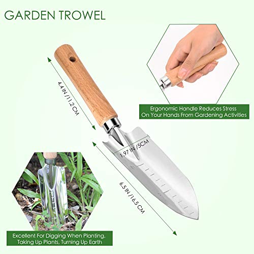 Garden Hand Weeder And Trowel Tool Kit - Digging, Shovel, Grass Puller, Remover, Dandelions, Thistle, Lawn Picker, Claw Fork, Stainless Digger For Small, Root, Prong Short Gardening Waste Bag Included